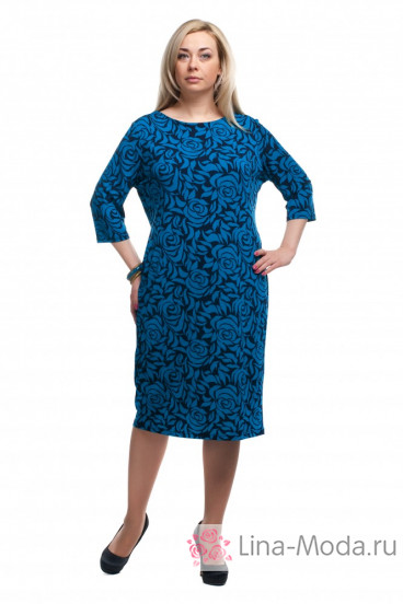 Платье "Олси" 1605029/2 ОЛСИ (Синий)